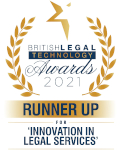 British Legal Technology Awards 2021 - Runner Up for Innovation in Legal Services